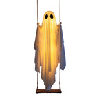 Spooksy™ Fabric Ghost Halloween Ornament, Swinging Solar Light Decor for Tree Yard Porch