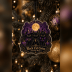 Spooksy™ Black Cat Coven Acrylic Halloween Hanging Ornament