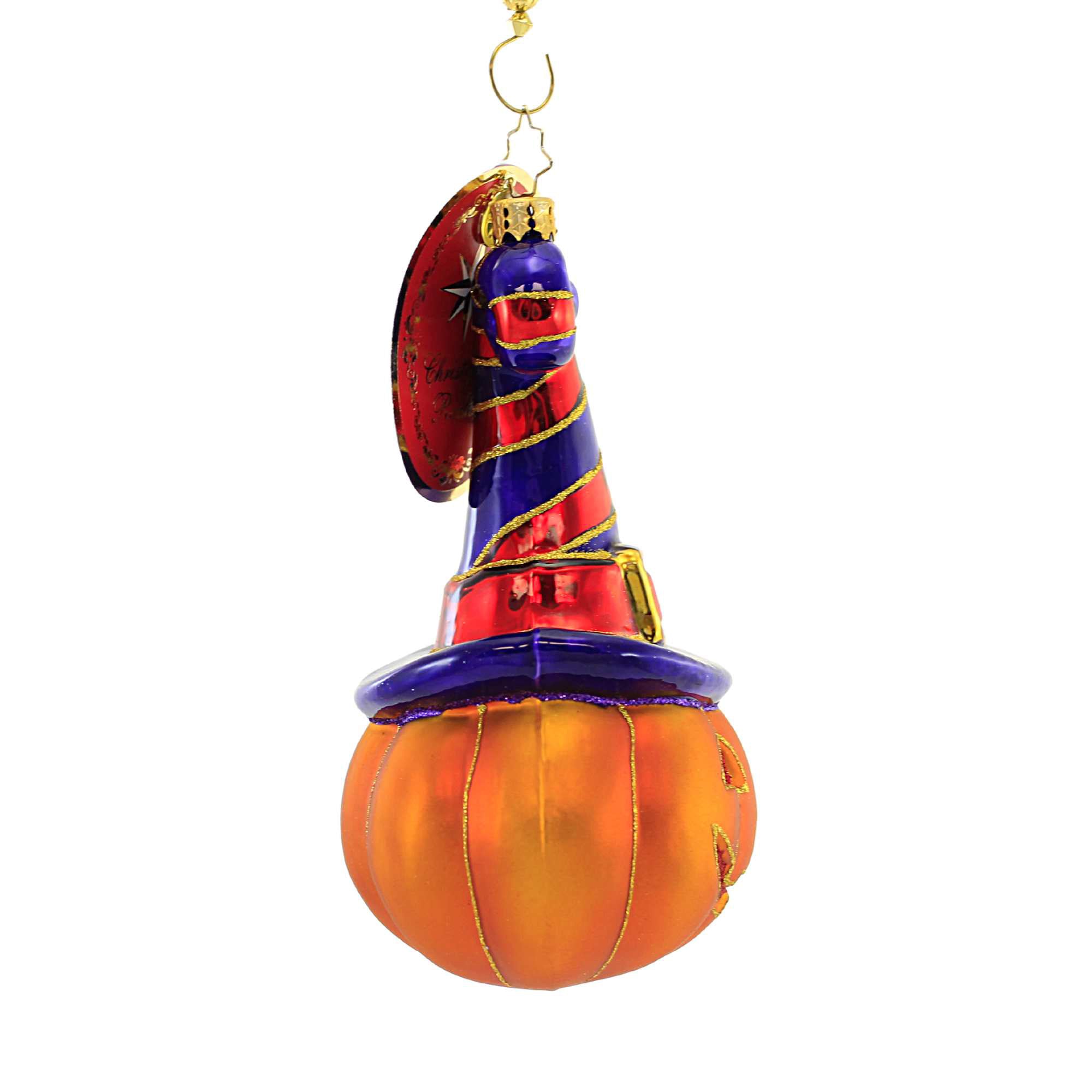 Spooksy™ Bewitching Jack O Lantern - 1 Glass Ornament 6 Inch, Glass - Ornament Halloween Pumpkin 1021077