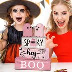Spooksy™ 5 Pcs Halloween Haunted Ghostly Ornaments â?? Gentle Tones with Spooky Shadows, Halloween Decorations for Snack Tables, Dessert Stations & Halloween Party Setups â?? great for Halloween Parties