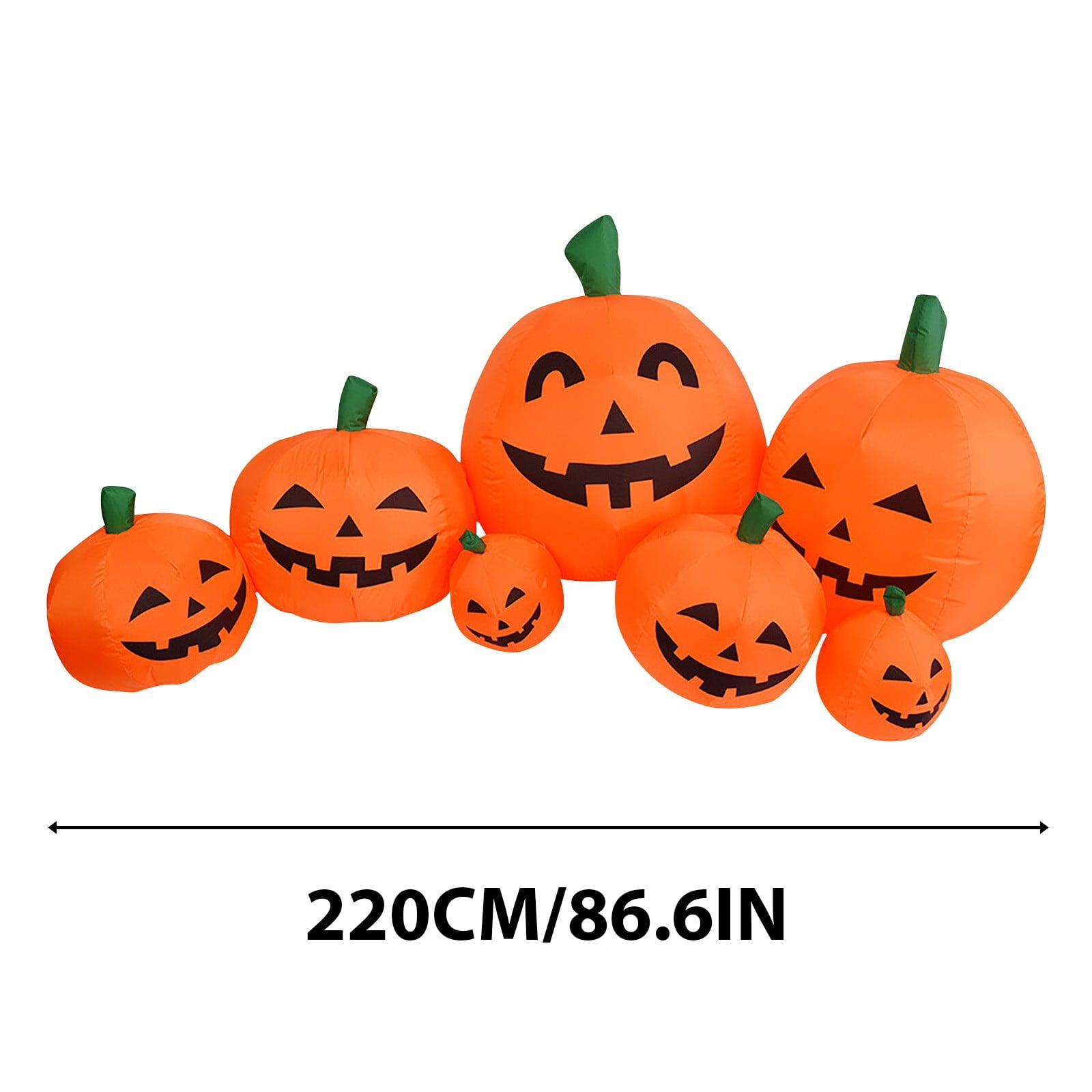 Spooksy™ YIKA Halloween Decoration Halloween Pumpkin Inflatable 2.2m 7 Pumpkin Ghost Halloween Decoration Halloween Ornaments