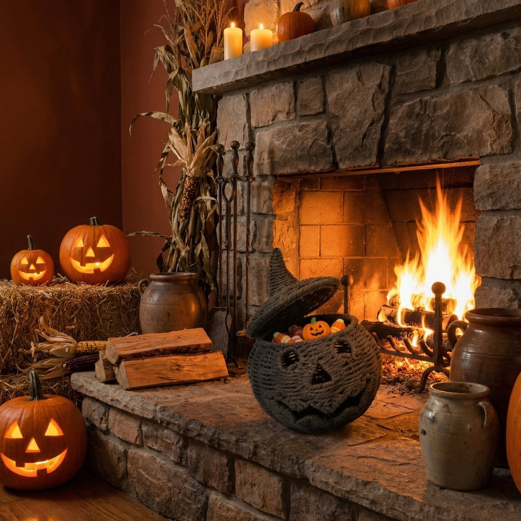 Spooksy™ Aximioll Halloween Spooky Seaweed Pumpkin Ornaments â?? Bold Shape with Eerie Shadows, Halloween Decorations for Holiday Parties & Trick or Treat Nights for Halloween Parties with spooky party setups