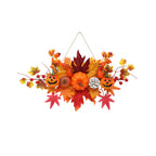 Spooksy™ Gaecuw Halloween Maple Leaf Pumpkin Hanging Decor Fall Festival Wall Ornament for Front Door Party Indoor Supplies