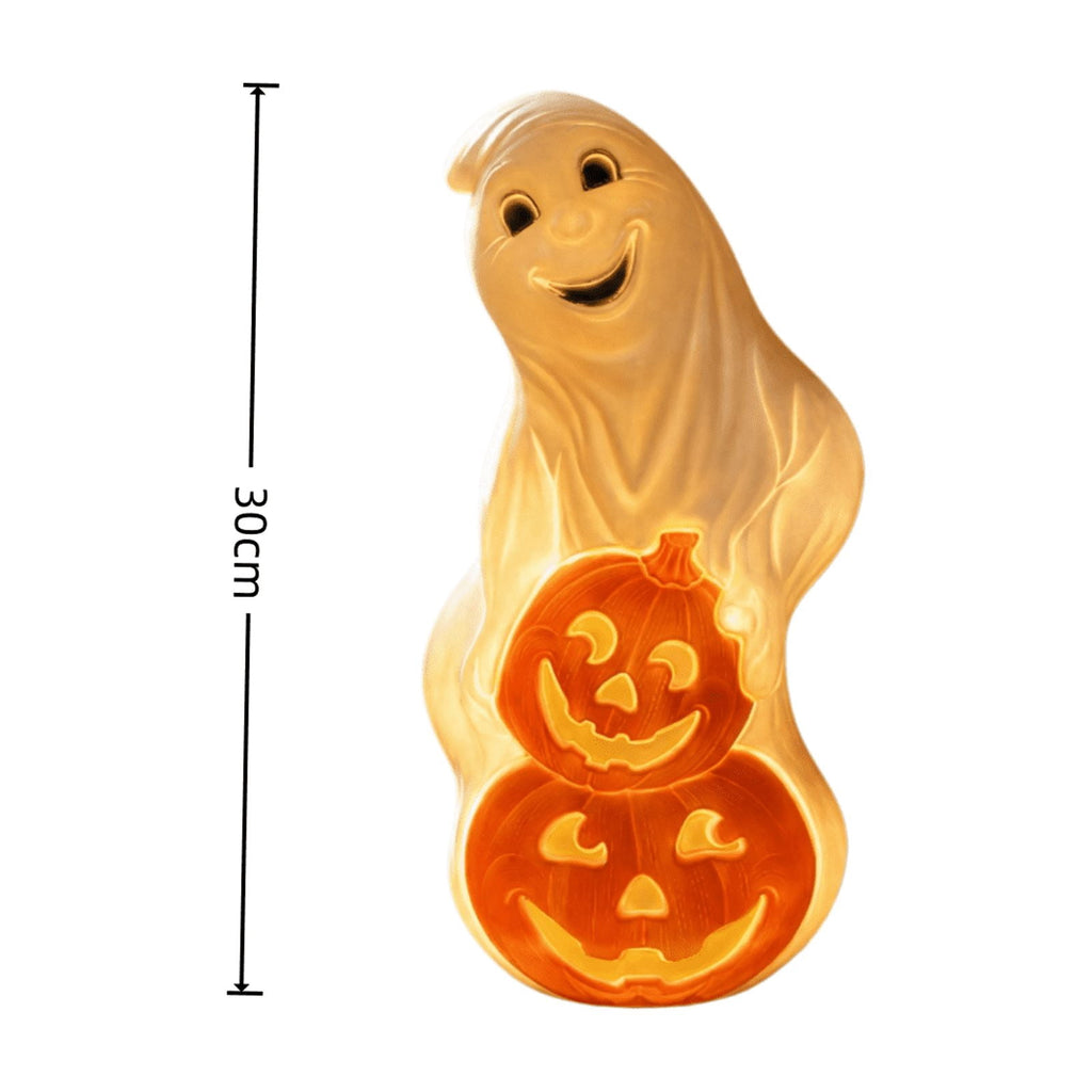 Spooksy™ Winter Poetry Upgrade Hanging Ghost Resin Figurine, Spooky Halloween Indoor Outdoor Decor, Reusable Floating Ghost Ornament for Porch Ceiling Shelf