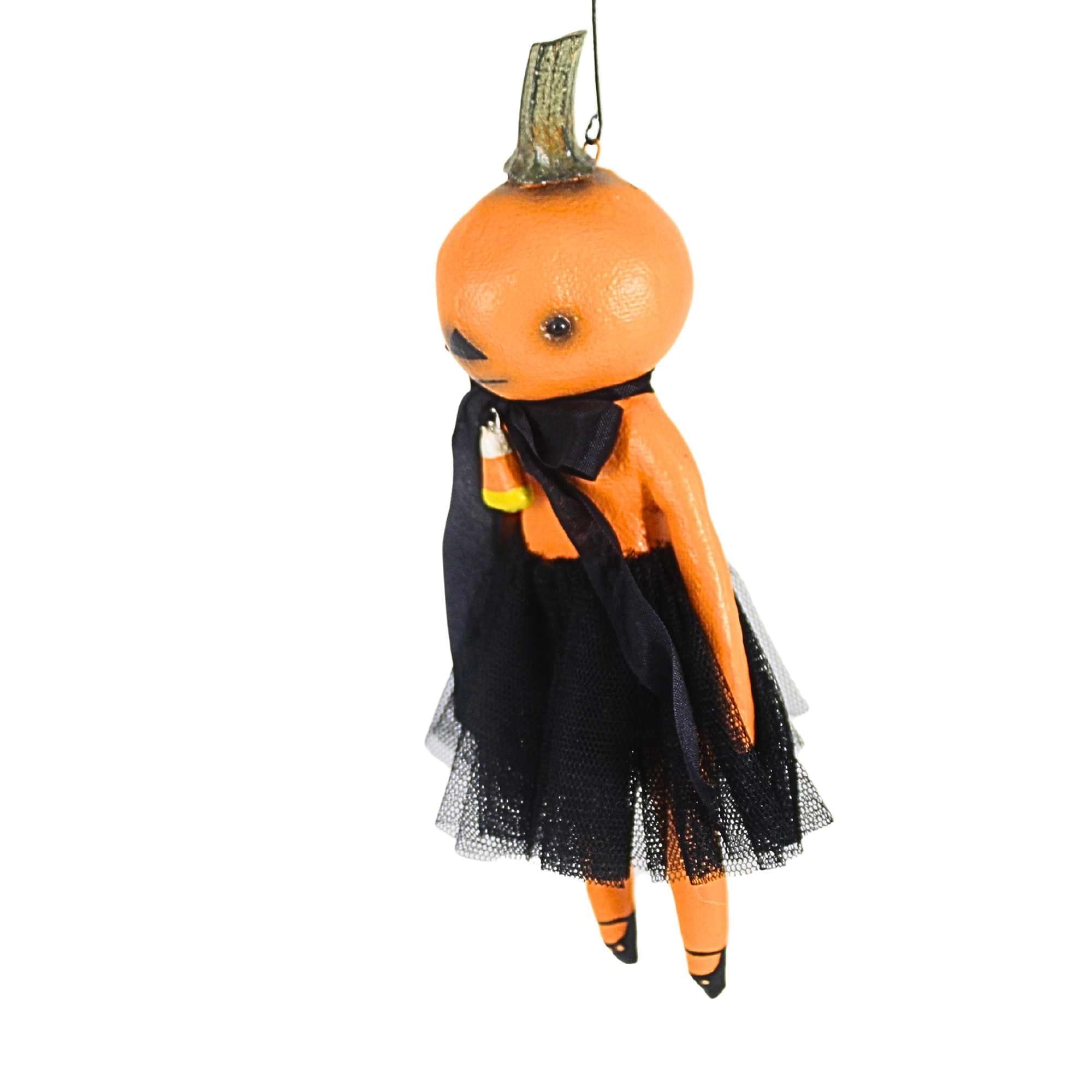 Spooksy™ 7.75In Tabitha Pumpkin Ornament, Polyresin, Halloween Figurine