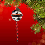 Spooksy™ Blu Bom Black White Spider Cake Pop Glass Ornament Halloween Sweets 2022135