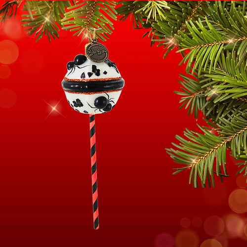 Spooksy™ Blu Bom Black White Spider Cake Pop Glass Ornament Halloween Sweets 2022135