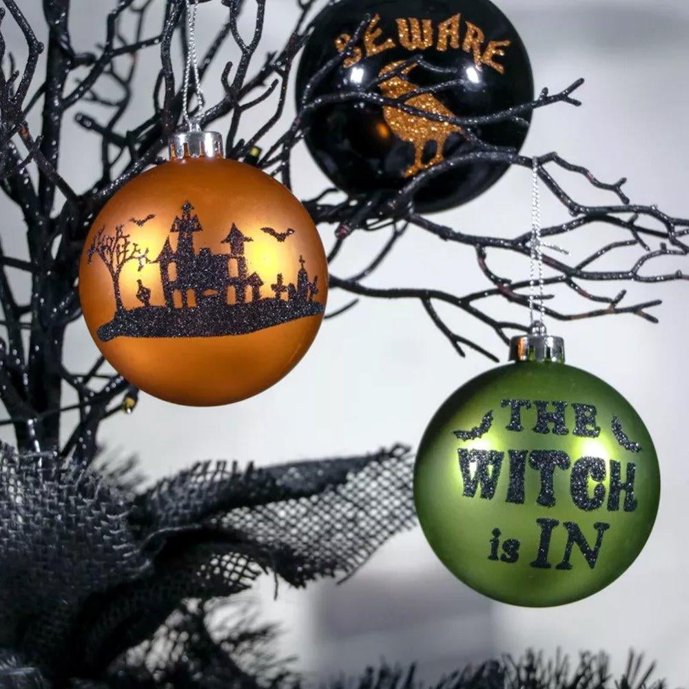 Spooksy™ Halloween Ornament Round Ball 16 Piece Set