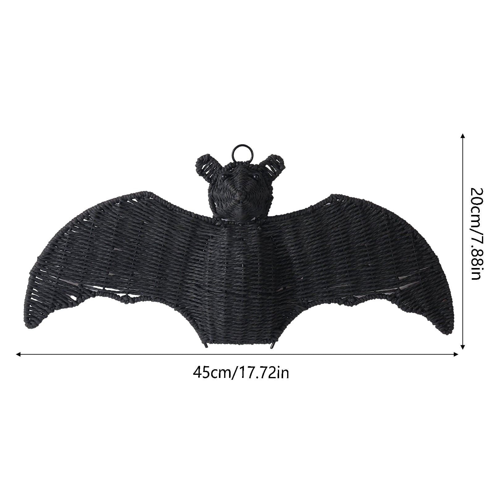Spooksy™ Halloween Gift Wicker Bat Hanging Ornament, Spooky Woven Black Bat Wall Decor for Home Mantel Door Party Decoration