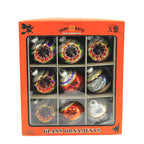 Spooksy™ Shiny Brite 2.50" Rounds & Reflectors Glass Ornament Halloween Skulls 4028051