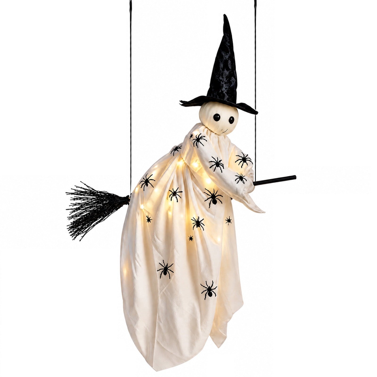 Spooksy™ Halloween Flying Ghost Decorations, Large Hanging Ghost Ornament with Weather Resistant Design and Swinging Effect, Spooky Outdoor Yard Decor for Porch Tree Garden Party House Decoration-B