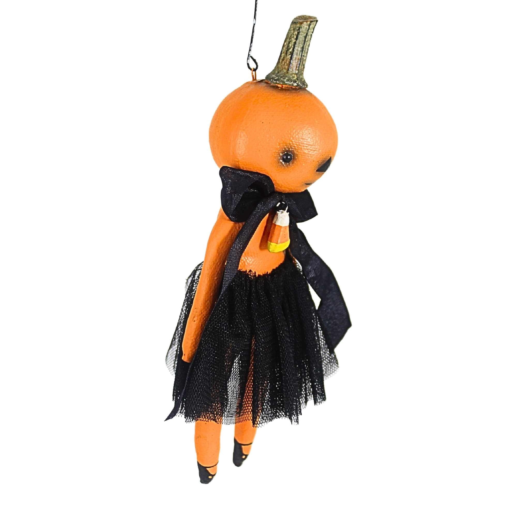 Spooksy™ 7.75In Tabitha Pumpkin Ornament, Polyresin, Halloween Figurine