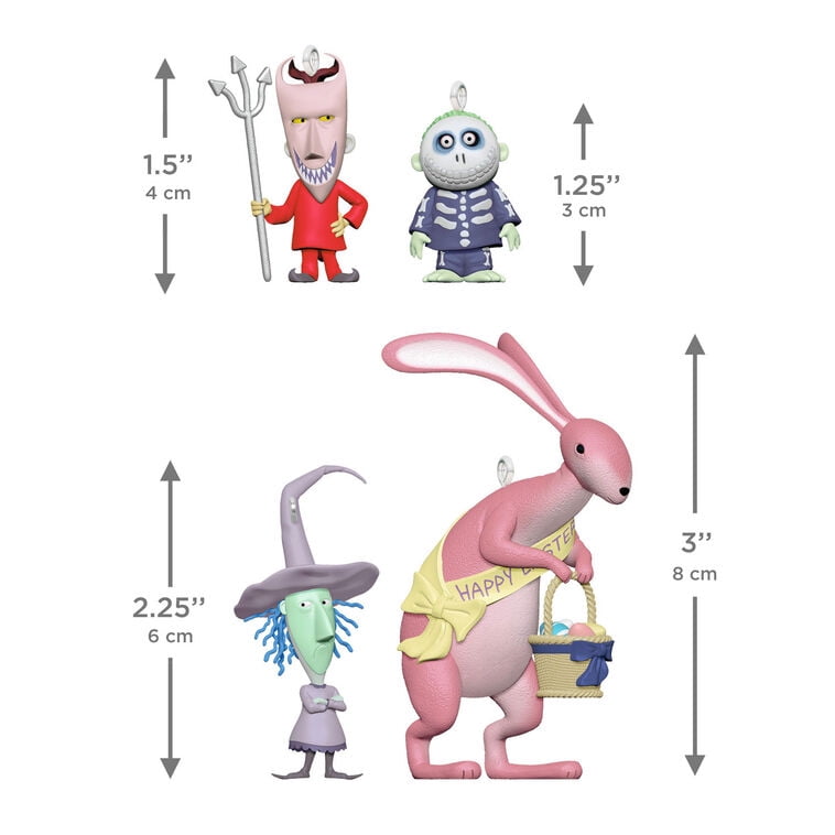 Spooksy™ Keepsake Ornaments Tim Burton's The Nightmare Before Christmas Citizens of Halloween Town Collection, Set of 4