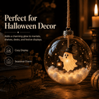 Spooksy™ Halloween Decorations Tree Ornaments Collection-Glowing Halloween Ornament Collection â?? Cat, Witch, Pumpkin & Ghost Baubles