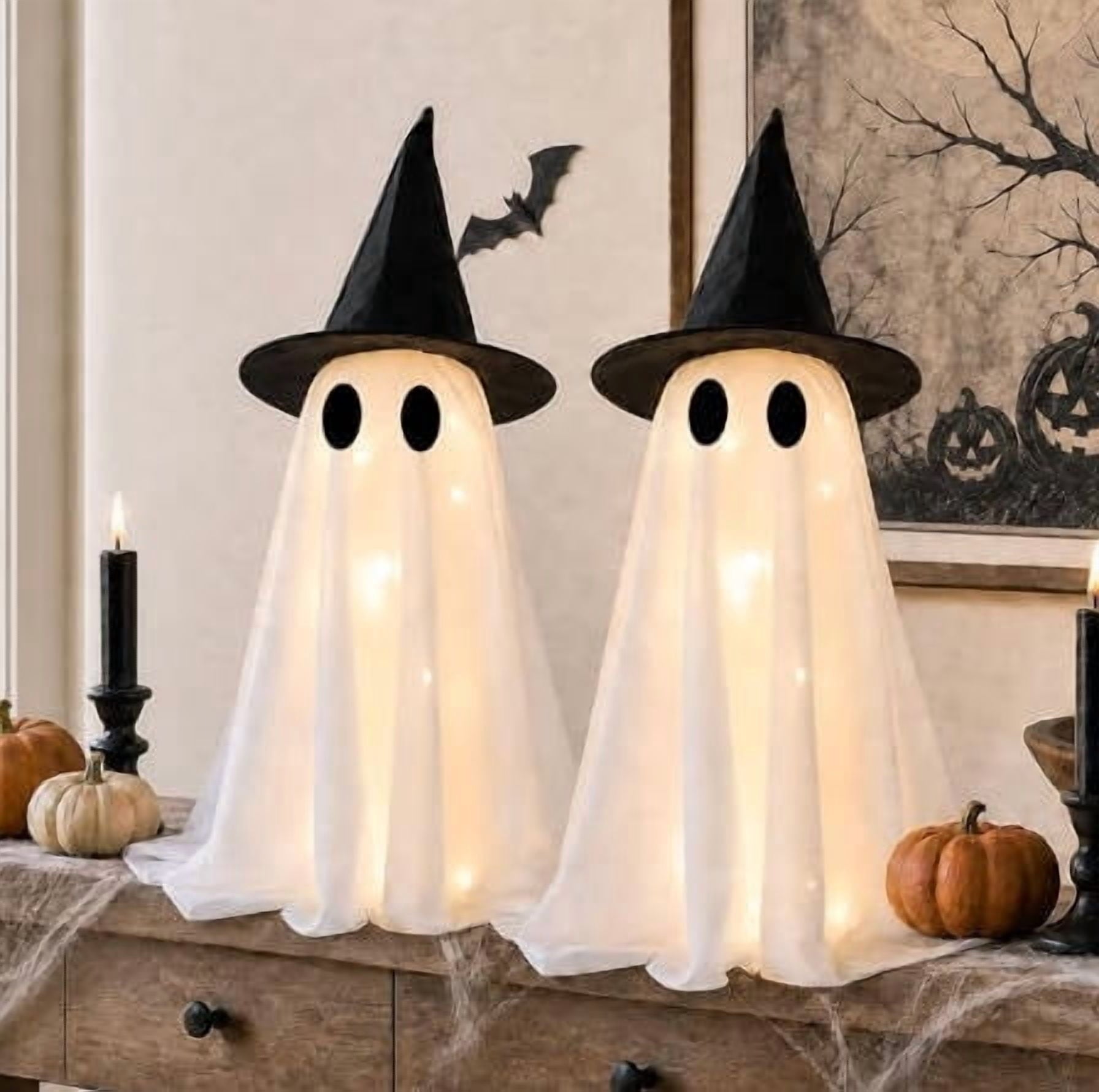 Spooksy™ KEVCHE Halloween Glowing Ghost Decoration ,Versatile Indoor Outdoor Ornament for House Party Supplies Display,Spooky Halloween Glowing Decoration for Seasonal Home Decor Gift