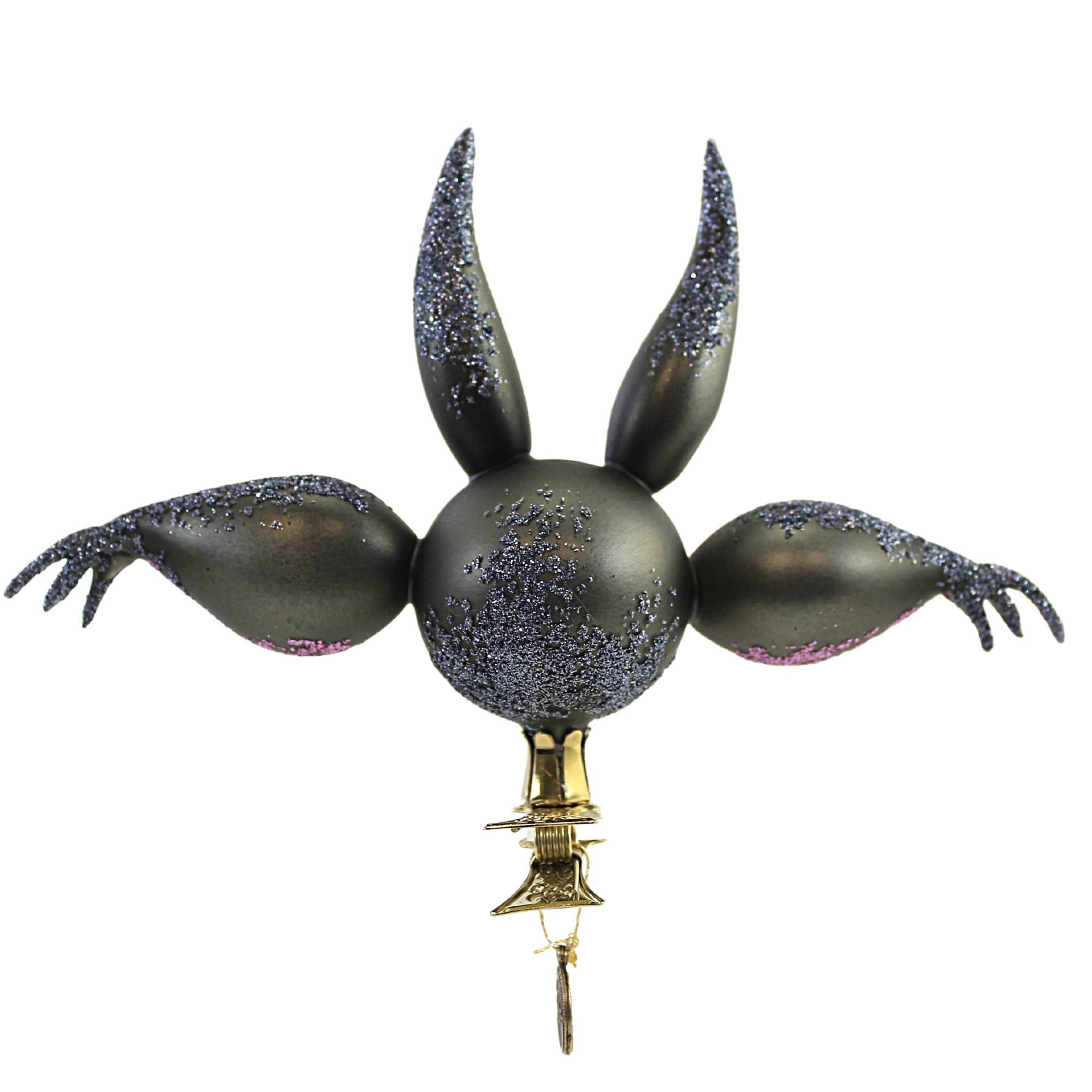 Spooksy™ Big Eyes Big Ears Clip On Bat - 1 Glass Ornament 4.25 Inch, Glass - Ornament Halloween Spooky 2022120