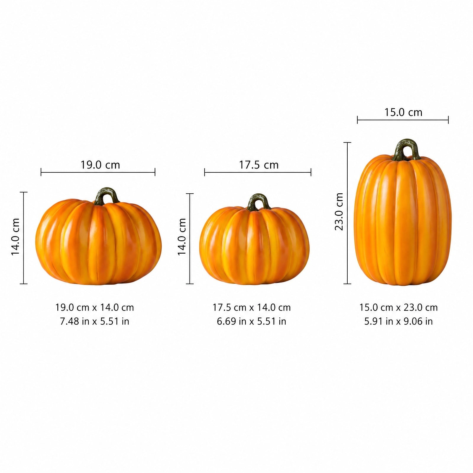 Spooksy™ GIPQJK Summerween Simulated Creative Pumpkin Resin Craft Ornament for Halloween Decorative Autumn Home Decoration Outdoor Garden Party Supply Artistic DIY Craft Gift for Fall Season C