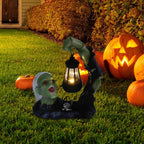 Spooksy™ SUYOLL Halloween Solar Powered Resin Desktop Ornament Decorative Light For Home Party Figurine