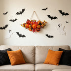 Spooksy™ Gaecuw Halloween Pumpkin Maple Leaf Hanging Ornament Fall Festival Wall Decor for Front Door Party Indoor Supplies