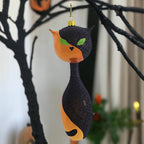 Spooksy™ Santa Land 7.25In I Am Siamese If You Need, Glass, Ornament Cat Halloween Mid Century Mcm 24O1000