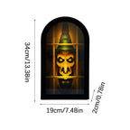 Spooksy™ Holographic Halloween Witch Mirror Decorative Metal Ornament for Holiday Ambience and Unique Festival Display