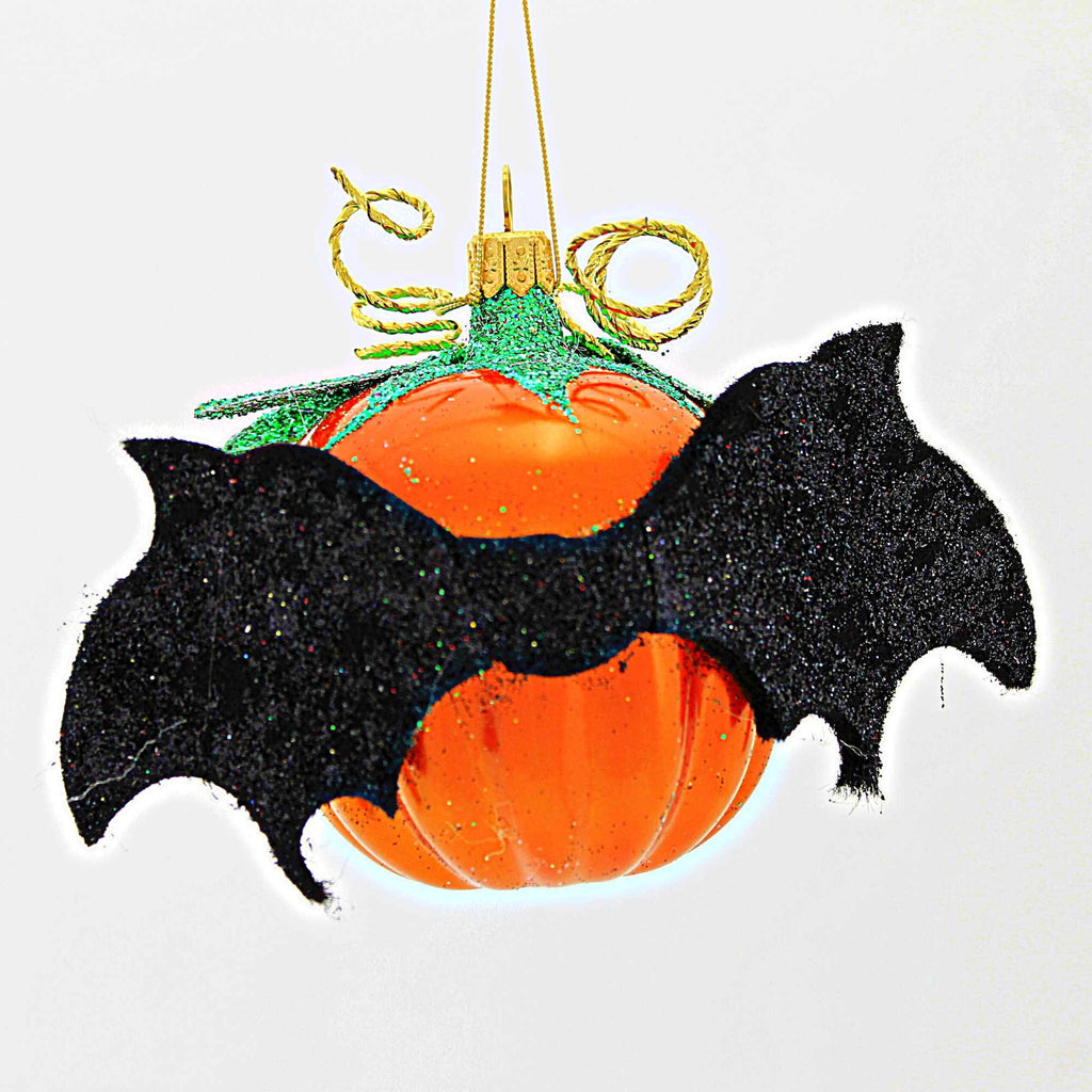 Spooksy™ Santa Land Batty Jack - 1 Glass Ornament 3.25 Inch, Glass - Halloween Ornament Pumpkin 23D1000