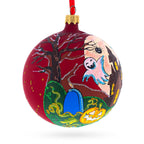 Spooksy™ Ghosts and Haunted House Glass Ball Halloween Ornament 4 Inches