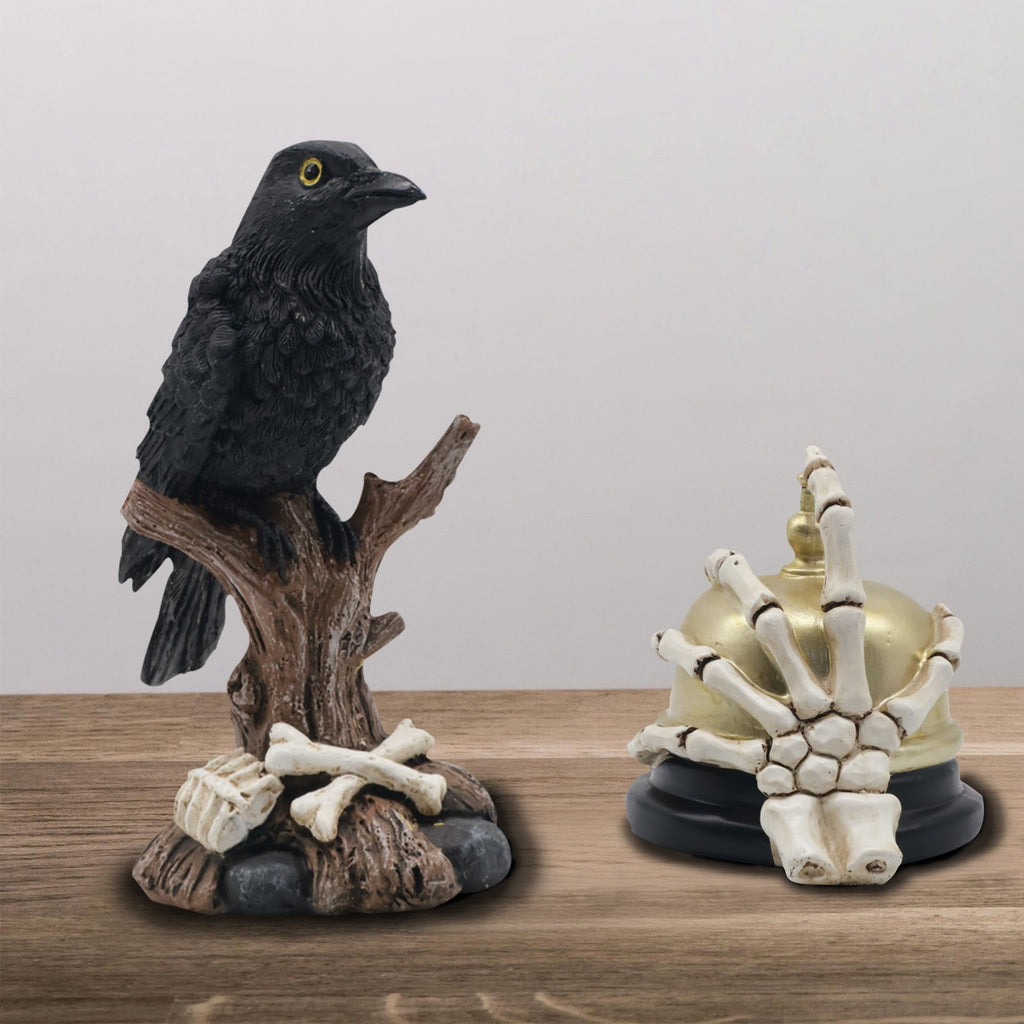 Spooksy™ Halloween Scary Ghost Hand Ornaments â?? Bone Details with Eerie Glow, Halloween Decorations for Snack Tables, Dessert Stations & Halloween Party Setups â?? great for Costume Parties with spooky setups