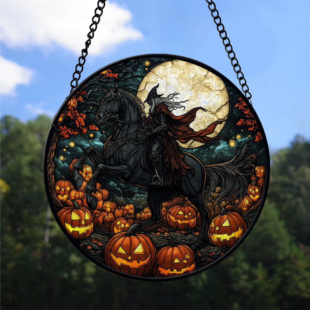 Spooksy™ Christmas Gift Bundle - Knight Halloween Xmas Stained Glass Hanging Ornament - Warm White Lights Tree Decoration, Gift for Family & Friends, Keepsake 2025