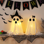 Spooksy™ 2PCS Halloween Ghost Light Set Decoration, Cute Ghost Light up for Home Halloween Party Tabletop Kitchen Counter Fireplace Mantle Decoration