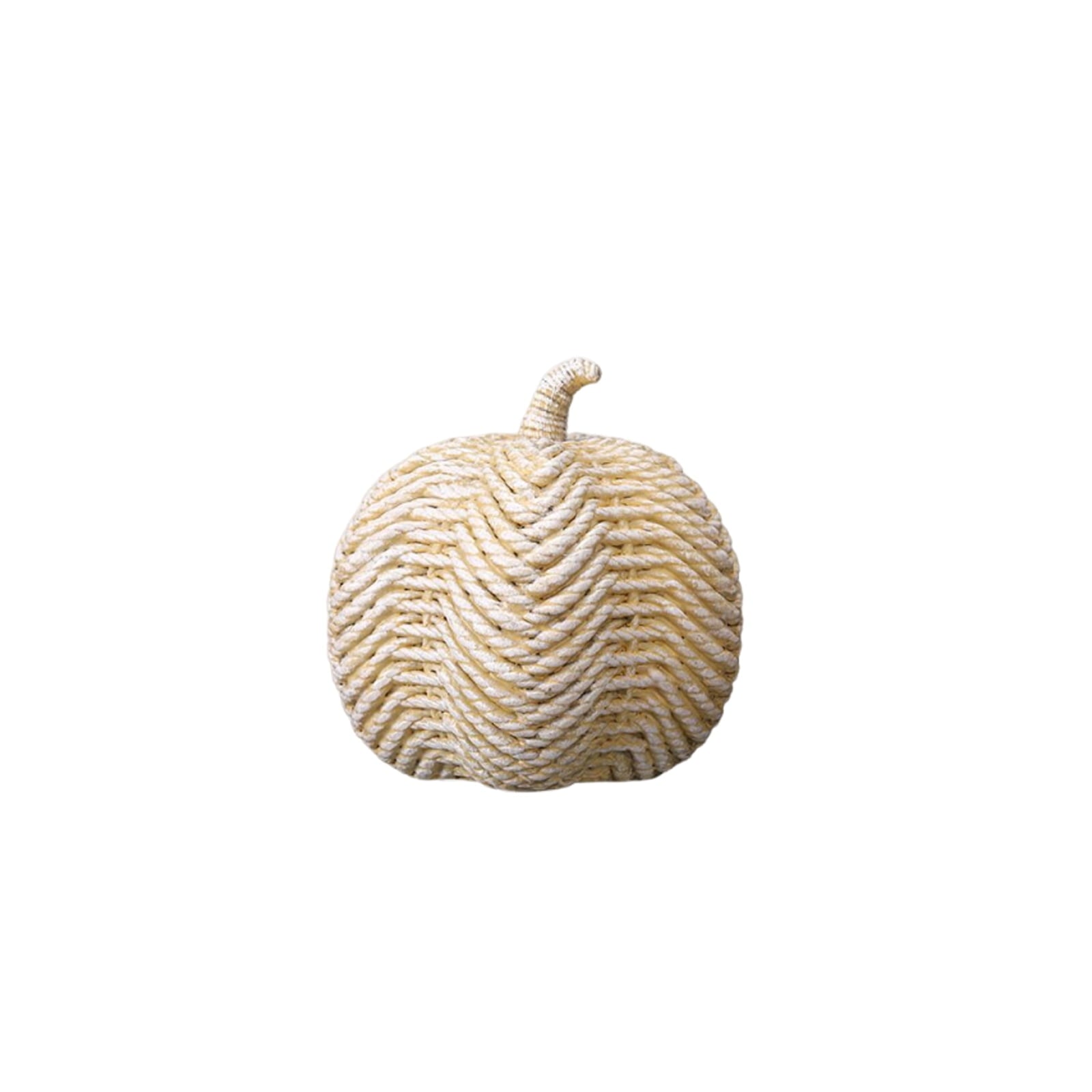 Spooksy™ Faux Rattan Pumpkin Decor, Beige Woven Halloween Ornaments for Fall Home Boho Farmhouse Table Centerpiece Mantel Shelf Porch Autumn Decoration Resin