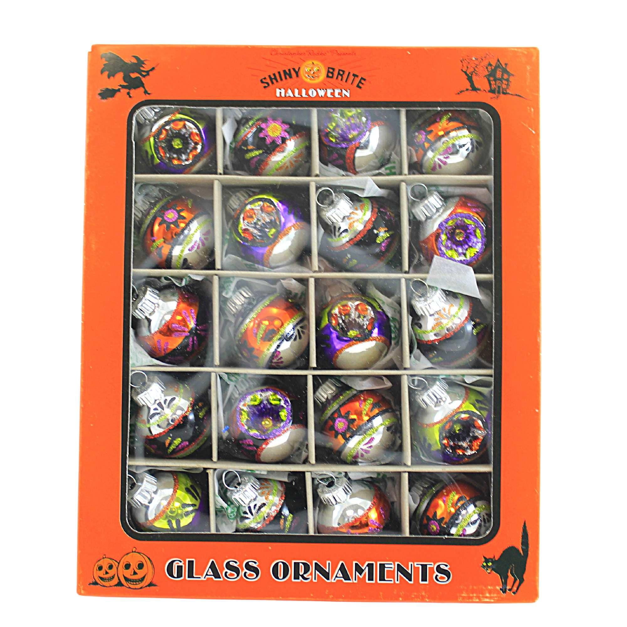 Spooksy™ Shiny Brite 1.25" Rounds & Reflectors Ornament Halloween Decorated 4028049