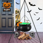 Spooksy™ YIKA Halloween Decoration Tripod Witch Pot Lamp Decorative Strip With Skeleton Man Halloween Ornaments