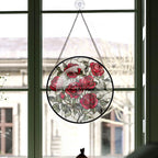 Spooksy™ Christmas Gift Box - Valentine Rose Halloween Christmas Stained Glass Hanging Ornament - Holly & Pine Holiday Tree Decoration, Gift for Friends, Family, Mom & Dad