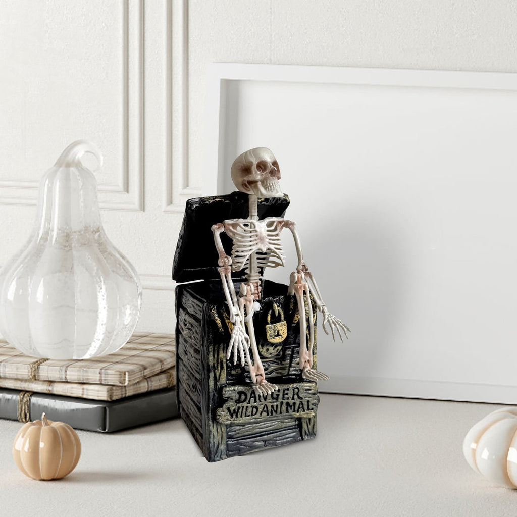 Spooksy™ SUYOLL Halloween Decorations Desktop Ornament For Party Decoration With Pumpkin Witch Skeleton Design Figurine Figurine