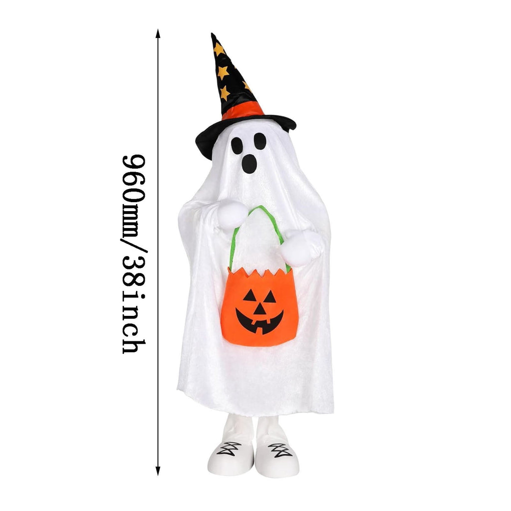 Spooksy™ Halloween Ornament Ghost Candy Ghost Glowing Decoration With Candy Pocket For Trick Or Treat