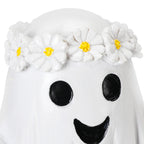Spooksy™ Hand Painted White Ghost Walking Dog Statue Weatherproof Halloween Ornament for Farmhouse Porch Indoor Shelf Seasonal Decor(Whiteï¼?