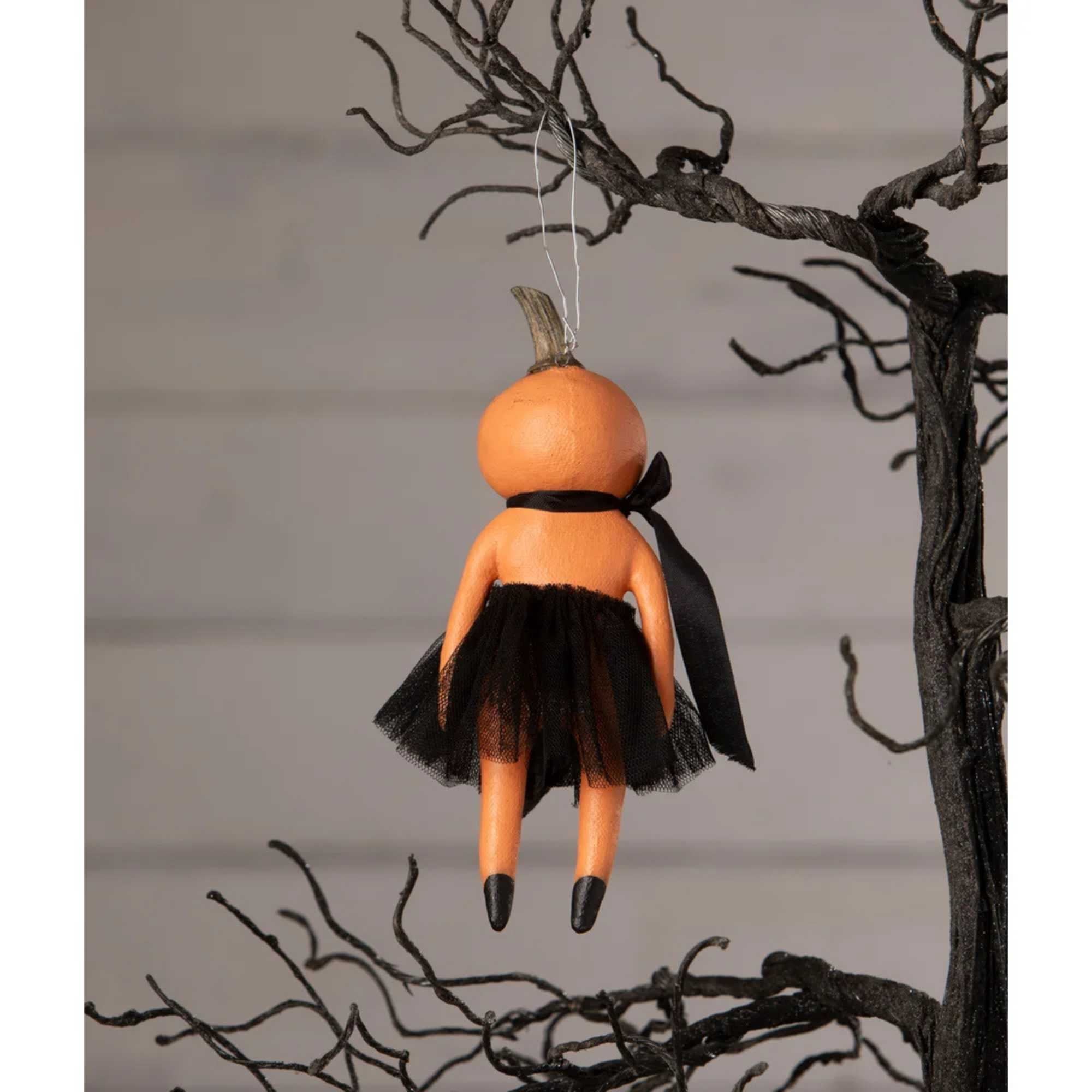 Spooksy™ 7.75In Tabitha Pumpkin Ornament, Polyresin, Halloween Figurine