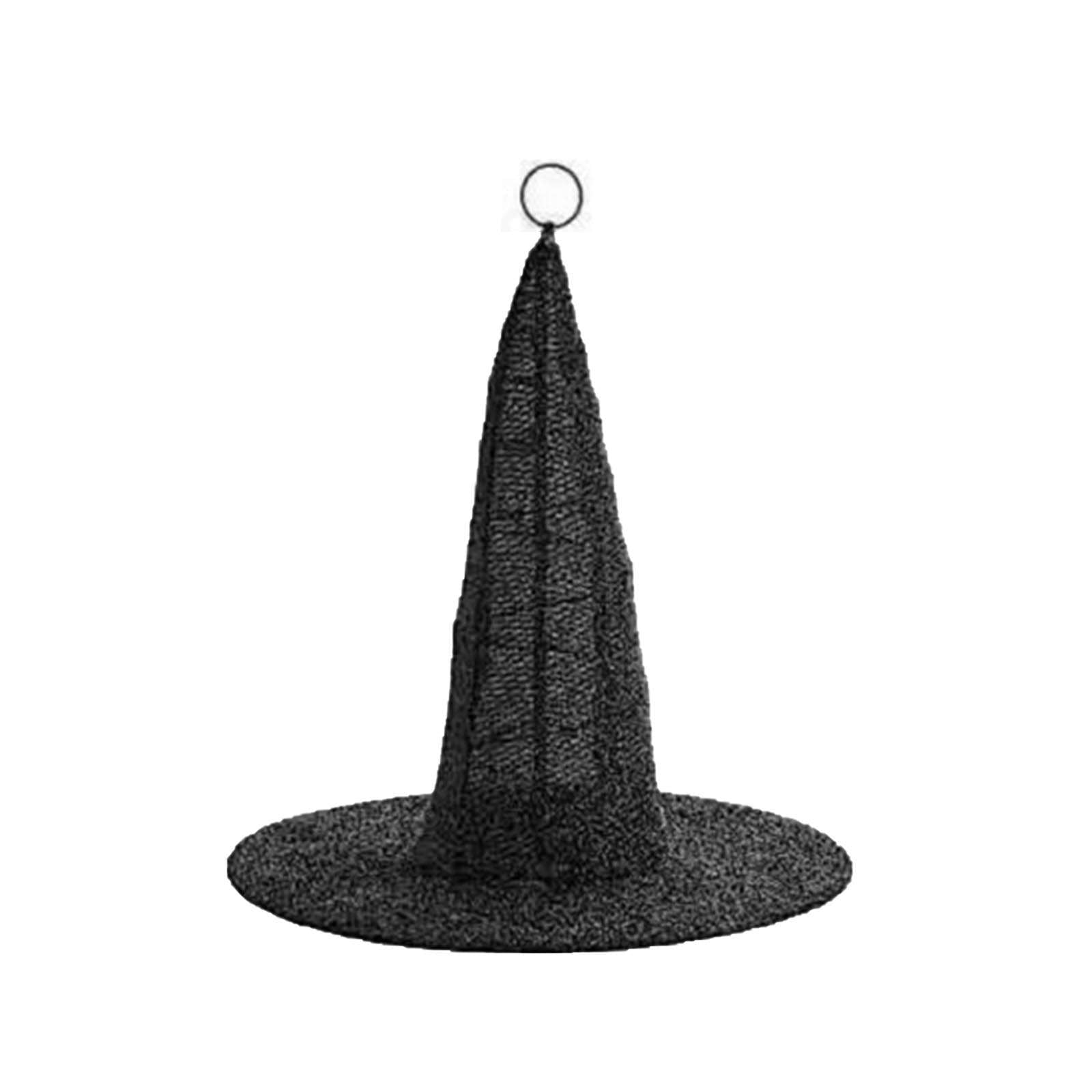 Spooksy™ Halloween Witch Hat Light Hanging Decoration, LED Glowing Party Ornament Battery Operated Easy Hanging Spooky Reusable for Front Door Window Fireplace Porch Hauntedy Houses Halloween Party Decor