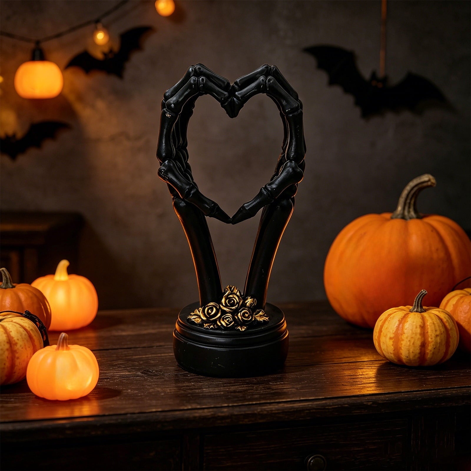 Spooksy™ Halloween Skeleton Hand Ornament, Resin Creepy Hand Figurine Decoration for Spooky Party Home Decor, Horror Desktop Mantel Shelf Porch Display Prop, Reusable Haunted House Holiday Accent Gift
