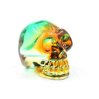 Spooksy™ HOOUN 8pcs 2inch Electroplated Multicolor Carved Skull Crystal Ornaments Halloween