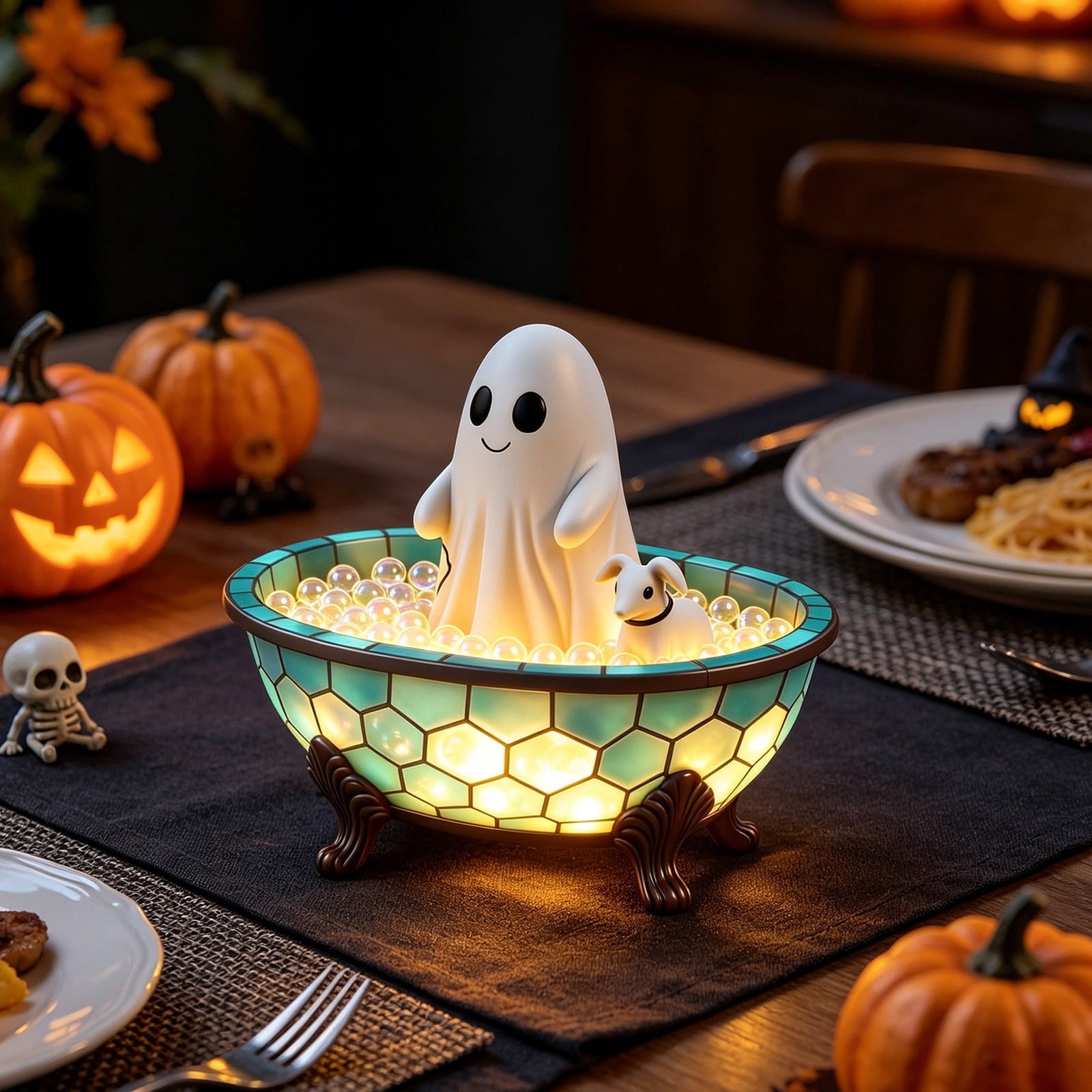 Spooksy™ Halloween Flying Ghost Decorations, Large Hanging Ghost Ornament with Weather Resistant Design and Swinging Effect, Spooky Outdoor Yard Decor for Porch Tree Garden Party House Decoration-C