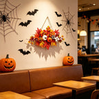 Spooksy™ Gaecuw Halloween Maple Leaf Pumpkin Wall Hanging Ornament Fall Festival Decor for Front Door Party Indoor Supplies