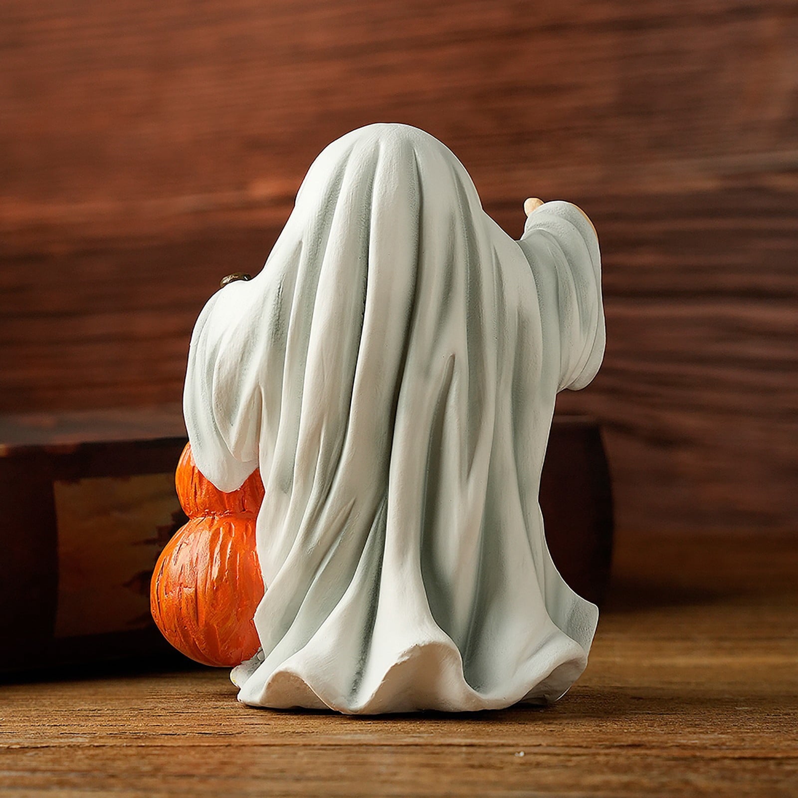 Spooksy™ Halloween Haunted Ghost Pumpkin Ornaments â?? Bold Silhouettes with Creepy Shadows, Halloween Decorations for Snack Tables, Dessert Stations & Halloween Party Setups â?? great for Halloween Parties