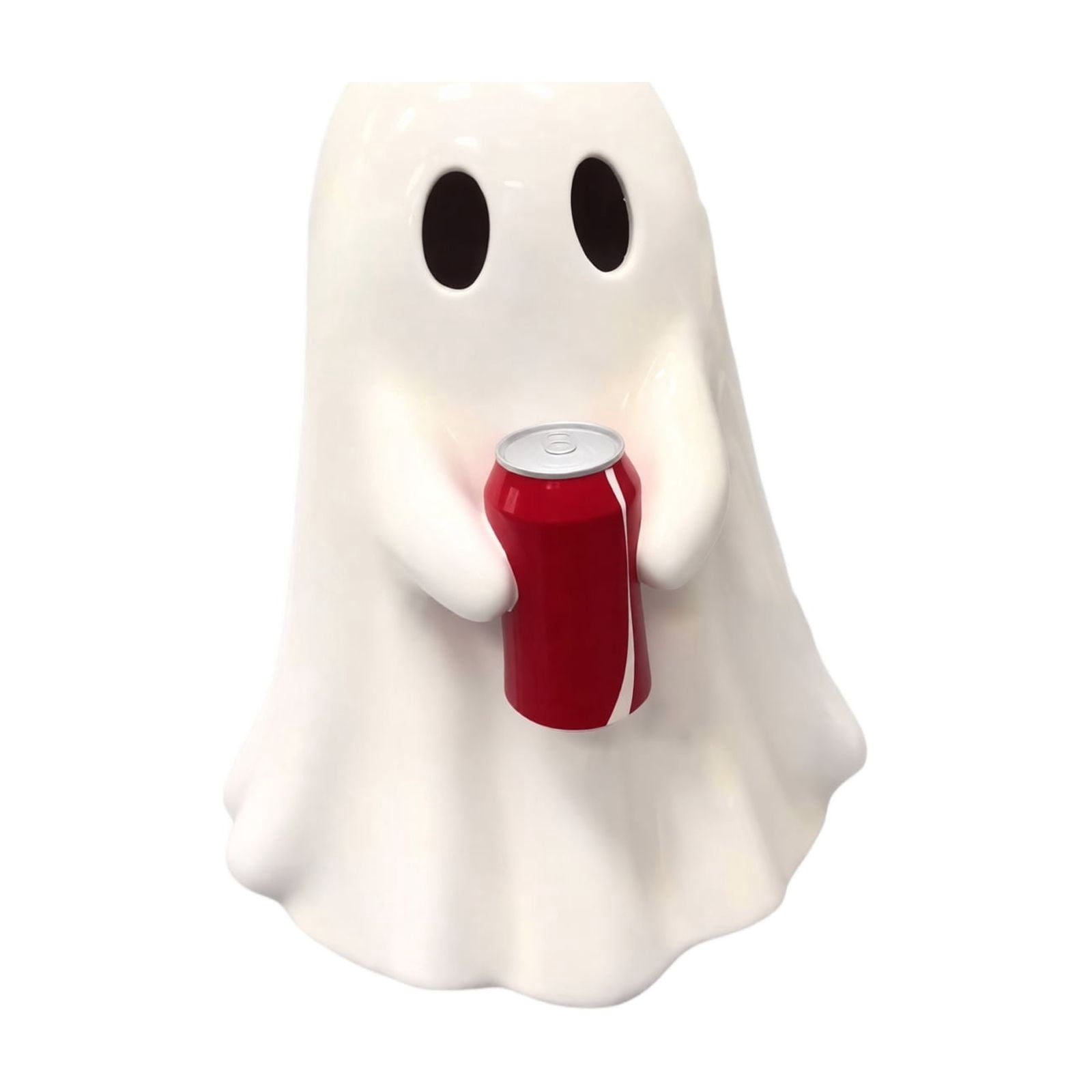 Spooksy™ Halloween Decor Cute Ghost Holding Soda Can Resin Figurine, Halloween Table Decor Spooky Ghost Desktop Ornament, Halloween Ornaments Funny Halloween Decorations for Indoor Home Party Shelf Display-A