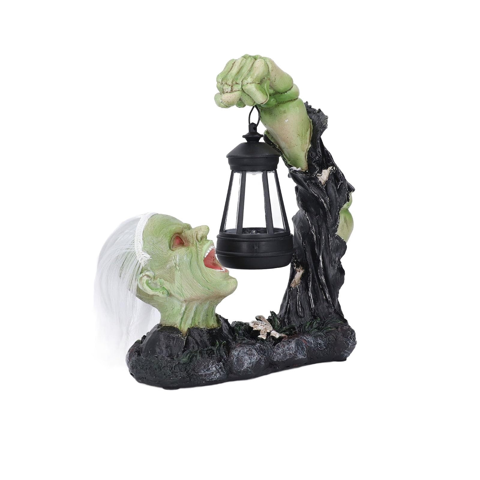 Spooksy™ SUYOLL Halloween Solar Powered Resin Desktop Ornament Decorative Light For Home Party Figurine